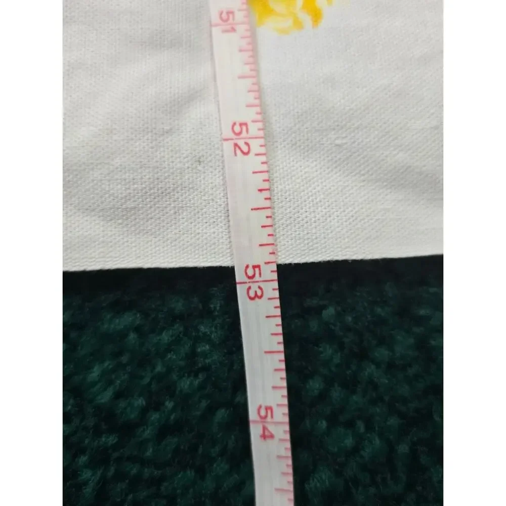 Vtg 50s Wilendur Floral Yellow Cabbage Rose Table Cloth Cottagecore Granny